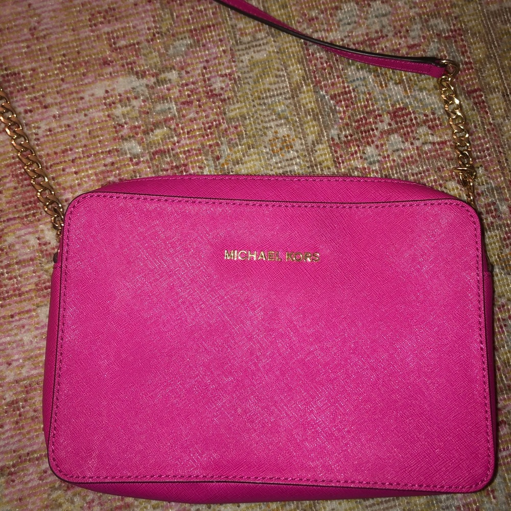 Michael Kors hot pink crossbody